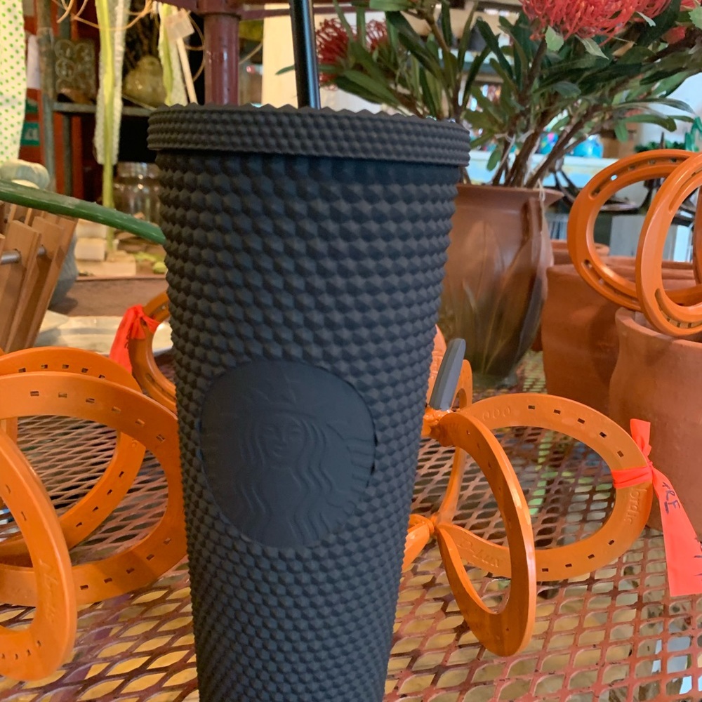 NWT Starbucks Matte Black Studded Venti Tumbler - Picture 5 of 5